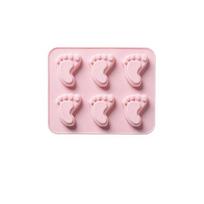 Pėdos silikoninė forma Fondanto forma torto dekoravimo įrankiai Šokolado cukraus amatai Torto forma Kepimo formelės de silicona para fondant rožinė