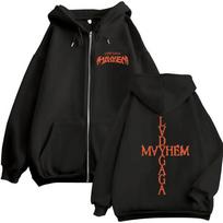 Lady Gaga Mayhem Album Print Hooded Men Women Autumn/Winter Fashion Retro Sweatshirt Casual Fleece Clothing Oversized Hoody 4XL black