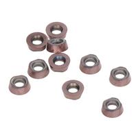 10Pcs Turning Insert Carbide Blade Lathe Cutter Milling CNC Tool Set Kit for Replacement(RPMW08T2MOE P )