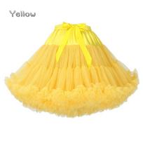 Moterys Merginos Lolita apatinis sijonas Krinolino apatinis sijonas Swing Tutu Princess Sijonas Hippy Cosplay Miela suknelė geltona