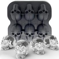 Skull-Shaped Silicone Ice Tray - BPA-Free, Easy-Release Ice Mold for Whisky, Cocktails & Parties black
