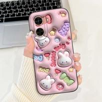 Skirta Xiaomi Redmi A5 NFC RedmiA5 dėklas Poco C71 Coque Funda Gėlė Mergaitiška Triušis Moteriškas Madingas Minkštas telefono dėklas Minkšto silikono Etui Xiaomi Redmi A5 NFC