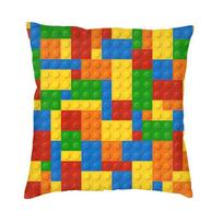Individualus Modernus Žaislinių Plytų Animacinis Raštas Pagalvės Užvalkalas Sofai Aksominis Mesti Pagalvės Užvalkalas Svetainei Peach skin 18*18(CM)-1Pcs yellow