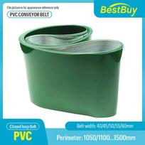 Pramoninis PVC konvejerio juosta, pritaikomi dydžiai. Perimetras 1050mm-1500mm. Juostos plotis 40mm-60mm 1250mm-Green gray