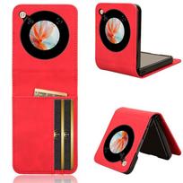 Suitable for ZTE Libero Flip2 protective case, Nubia Flip3 phone leather case, semi-separates card slot Zte nubia Flip2 raudona