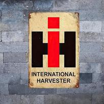 DORA Tin Sign Vintage International Harvester Metal Sign  Reusable Iron Wall Art for Farm Home and Business Decor Retro Farming Equipment 20X30CM