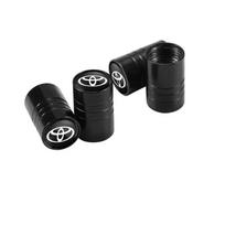 For Toyota ad114Pcs Car Tire Valve Caps Metal Styling Tyre Air Stems Cover For Toyota GR  Supra Gazoo Racing  Corolla Parts Sport 86 Yaris Grmn black