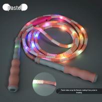 LED Flashing Seven-Color Bamboo Jump Rope – Beginner-Friendly Sports Performance Rope gray