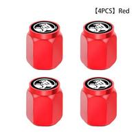 4PCS Car Wheel Tire Valve Stem Cap Airdust Cover Auto Decoration Accessories For Holden Colorado Captiva Commodor VT k33 VX VU VY VZ red