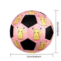 Pikachu Futbolo kamuolys Spalvingas Visų amžių Mašininė siuvimo PVC Konkurencijai paruoštas Patvarus Aukšto atšokimo.DYDIS5 nan