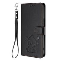 Cute Cat Leather Wallet Case For Xiaomi 15T 15 Poco F7 Ultra F6 X7 C75 C71 Redmi 15C 14C 14R A5 Note 14 Pro Plus 14S Phone Cover Redmi Note 14S 4G black