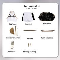 Kpop Demon Hunters Zoey Cosplay Costume With Polyester Fabric For Anime Role Play Rumi,M