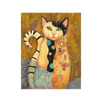 Gustavas Klimtas, Įžymūs paveikslai, Katės, Menas, Drobė, Tapyba, Abstraktūs ir mieli gyvūnai, Retro, Freska, 50cm×70cm NoFrame