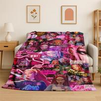 Kpop Demonų Medžiotoja Rumi Mira Zoey Animacinių Filmukų Grupė Flanelinis Antklodė Minkštas Šiltas Mesti Antklodė Miegamajam Svetainei Lovai Kelionėms Dovana 100x150cm
