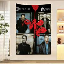 Depeche Mode Dainininkas Žvaigždė Spalvingas Gobelenas Sieninis Kabinamas Bohemiškas Sieninis Gobelenas Mandalos Sienos Kabinimo Lakštai 150x100cm(60x40in)