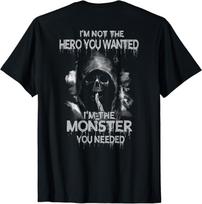 NEW LIMITED Vintage Grim Reaper Not The Hero You Wanted I'm The Monster T-Shirt 3XL įvairiaspalvis