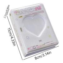 3in Photocard Binder INS Photo Album Photocard Album Collect Love Heart Hollow Photo Card Holder Storage Bag Kpop Picture Albums balta
