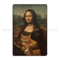 Mona Lisa on the Throne Classical Art with a Bathroom Twist pandemic version Metal Iron Wall Cave Classic Club Tin Sign Poster 20x30cm（7.8x11.8inch） gray