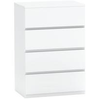 Komoda, 4 stalčiai, 55 cm x 33 cm x 80 cm, Balta 55 x 33 x 80 cm balta