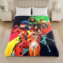 Miraculous Ladybug Print Flannel Blanket Cozy Warm Plush Throw Blanket For Bed Sofa Couch Indoor Household Use 150x180cm