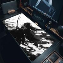 Black White Samurai Warrior Mouse Pad Desk Accessories Gamer Keyboard Table Mat Office Company Mousepad Gaming Laptop Accessory 30cm by 80cm