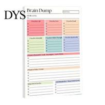 Daily Task Scheduler for Productivity A5 To-Do List Notebook, 50 Page Planner And Brain Dump Journal, Sturdy Writing Pad Use Binding Wear-Resistant įvairiaspalvis