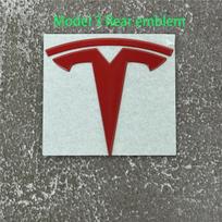 Priekinio buferio arba galinės bagažinės logotipas Tesla pakeitimui Modelis 3/Y - Metalinis juodintas logotipas Emblema Automobilio išorės apdailos dalys