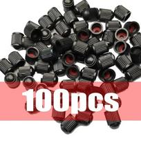 4-1000Pcs Car Tire Valve Caps High Quality Truck Motorcycle MTB Road Bicycle Tyre Rim Valve Stem Plastic Covers Car Accessories Stem Caps1 100PCS black