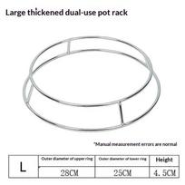 Stainless Steel Round Bottom Wok Pot Rack Pot Mats Support Rack Kitchen Supplies L