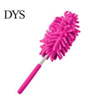 Retractable Flexible Chenille Dust Removal Duster Brush Microfiber Cleaning Tool rožinė raudona spalva
