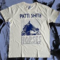 Patti Smith Horses T-shirt mėlynas ant kreminio S white