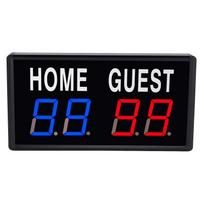 LED Electronic Scoreboard with Remote Score Keeper for Games Basketball Table Tennis Badminton Indoor Outdoor Type C black