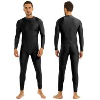 Vientisas vyriškas kombinezonas spandex ilgomis rankovėmis „Unitard Leotard“ šokių apranga X-Large
