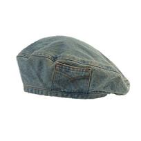 Korean Style Denim Beret Warmth Octagonal Hat Fashion Painter Hat  Travel C gray