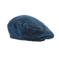 Korean Style Denim Beret Warmth Octagonal Hat Fashion Painter Hat  Travel B gray