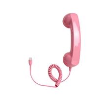 Vintage Retro Telephone Handset with Plug for Smartphone, External Earpiece for Home and Calls One Size rožinė