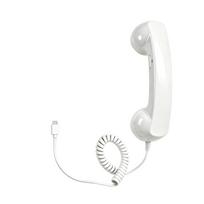 Vintage Retro Telephone Handset with Plug for Smartphone, External Earpiece for Home and Calls One Size balta