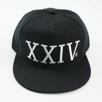 Bruno Mars 24K Magic XXIV Siuvinėta Hip Hop Kepurė Plokščiu Krašteliu Adjustable juoda