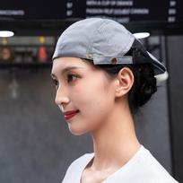 Unisex Chef & Waiter Beret Hat with Logo for Kitchen & Catering Adjustable white