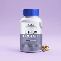 Ličio Orotatas – Didelio Potencijos Nuotaikos Palaikymas & Smegenų Sveikatos Maisto Papildas – Skatina Ramybę, Emocinę Pusiausvyrą & Mentalinį Aiškumą (60 kapsulių) 1pack