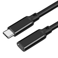 USB C ilginimo laidas iš tėčio į mamą C tipo USB3.2 Gen2 10Gbps 100W greito įkrovimo ilginamasis laidas MacBook Pro Samsung Xiaomi 0.5m/TPE Black black