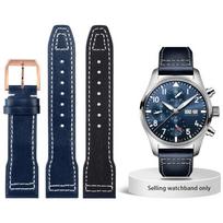 Aukštos kokybės greito atsegimo itališkas originalios karvės odos laikrodžio dirželis, tinkantis IWC Pilot's serijos laikrodžiui IW377714 Karvės odos dirželis 20mm 21mm 20mm gray
