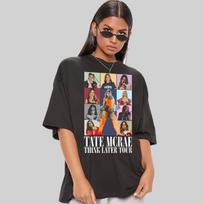 Tate Mcrae Concert Tshirt for Unisex and Women Summer Cotton Clothing Fashionable and Casual Round Neck Short Sleeved Tshirt 4XL black