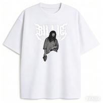 Billie Eilish Happier Than Ever T-shirt Men and Women Summer Cotton Clothing Casual Round Neck Short Sleeved L gray