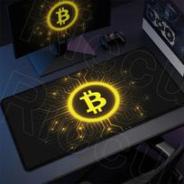 Bitcoin Logo Black Mice Mat XXL Large Computer Trader Desk Pad 40x90cm Gaming Keyboard Mousepad Office Anti-slip Washable Carpet 30cmx60cm(11.8x23.6inch) black