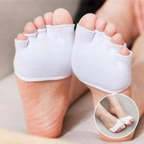 1 pora puspirštinių kojinių su pirštų separatoriais kojų išlyginimui skausmo malšinimui kojų priežiūros kojinės One Size white