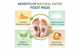 Swavia Herbal Detox Foot Patches for Overnight Foot Care | Gentle Ingredients | Easy Night Application | Comfortable Adhesive Fit for Sleep | Dail beige