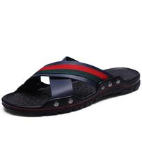 Summer 2025 Men's Large Lazy Slip-On Sandals: Soft Sole, Outdoor Casual Slippers 39 black