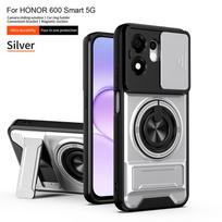 For Honor 600 Smart 5G Case Armor Slide Lens Protector Phone Cover For Honor 600Smart 5G Car Magnetic Holder Ring Stand Funda Honor 600 Smart