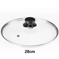 Universal Pot Cover Tempered Glass Wok Pan Lid Durable Pot Lid  Kitchen Accessories Diamerter 28cm